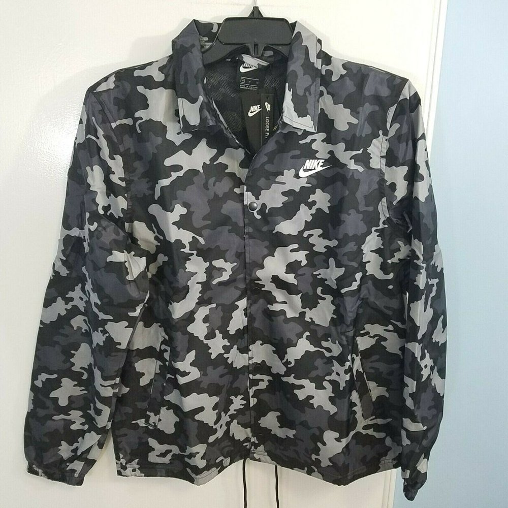 Nike Men's Camo Coaches Jacket Size Medium CJ4537-010
